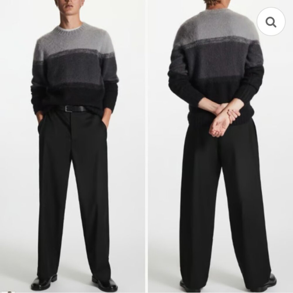COS - Gradient-Stripe Mohair-Blend Sweater Medium